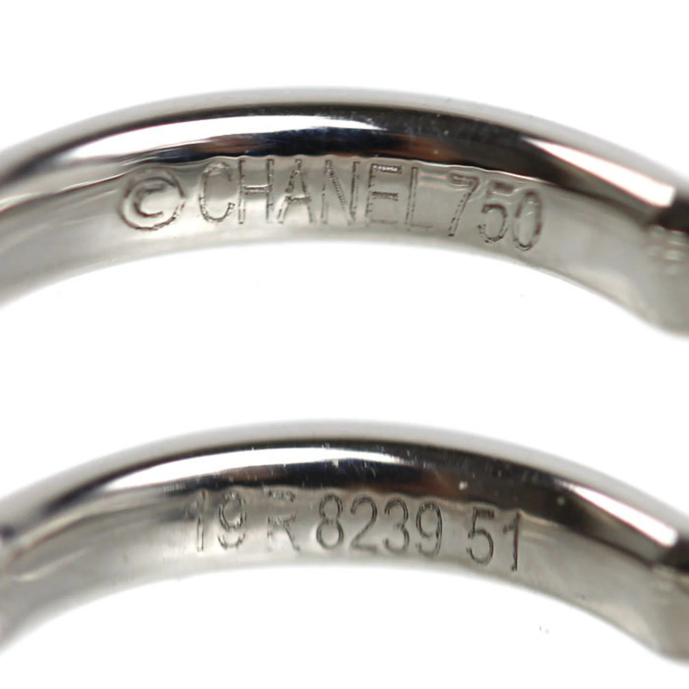 CHANEL 18k Silver Diamond Ring - Picture 5 of 7